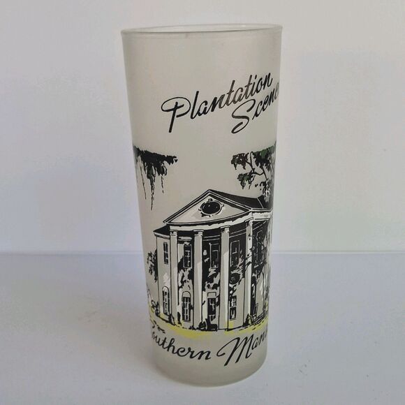 Vintage Libbey Frosted Plantation Series Set Of 2 Tall Iced Tea Cocktail Glasses - Picture 4 of 5